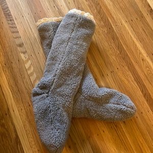 gray sock slippers